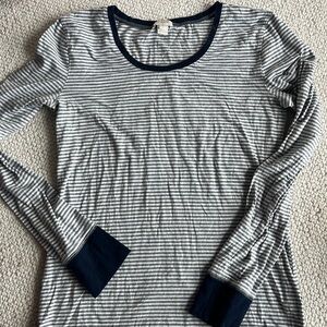 J crew long sleeved striped tshirt